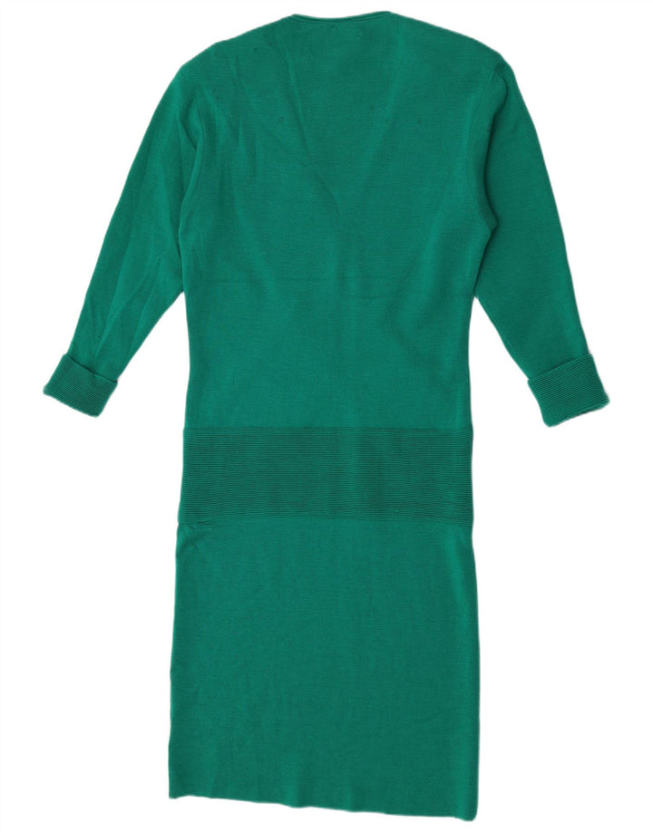 De Pietri Womens Jumper Dress IT 44 Medium Green Wool