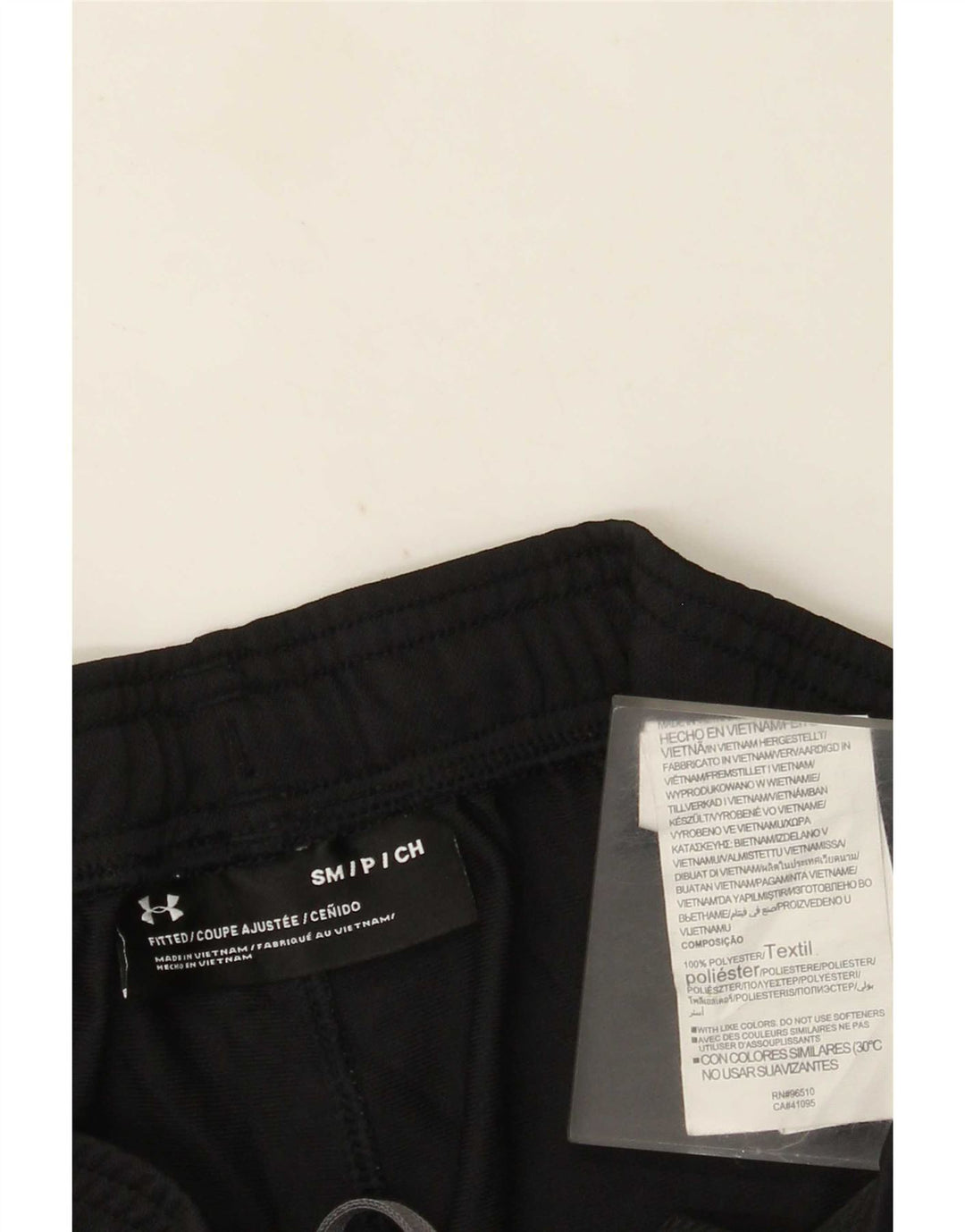 Under Armour Mens Tracksuit Trousers Small Black Polyester