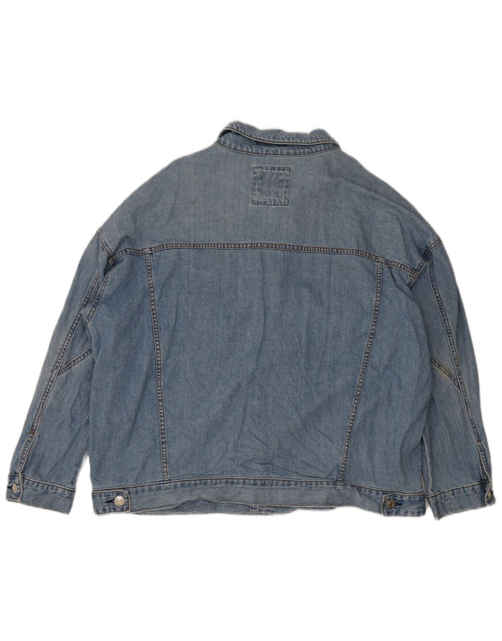 Zara Mens Denim Jacket UK 40 Large Blue Cotton