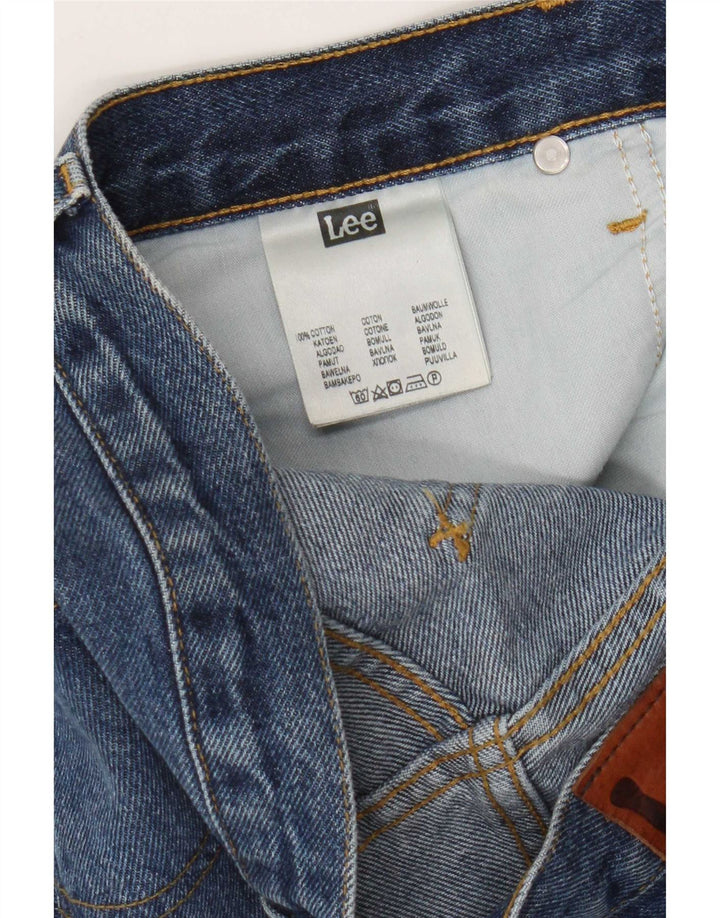 Lee Mens Brooklyn Straight Jeans W34 L32 Blue Cotton