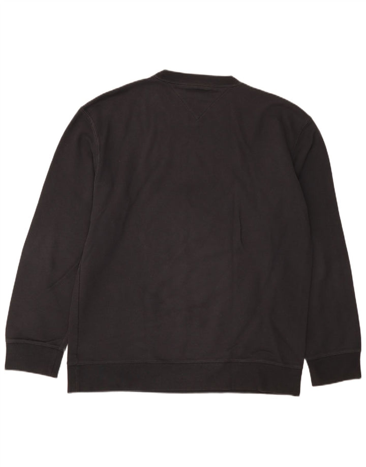 Tommy Hilfiger Mens Sweatshirt Jumper XL Black Cotton