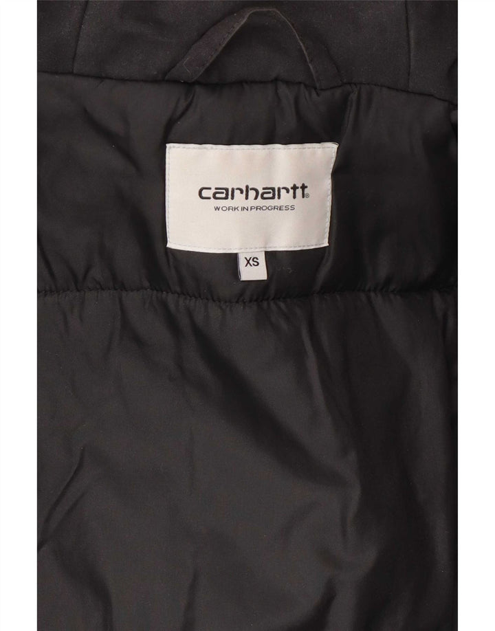 Carhartt Mens Tropper Hooded Parka Jacket UK 34 XS Black Polyester