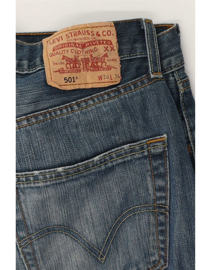 Levi's Mens 501 Straight Jeans W36 L34 Blue