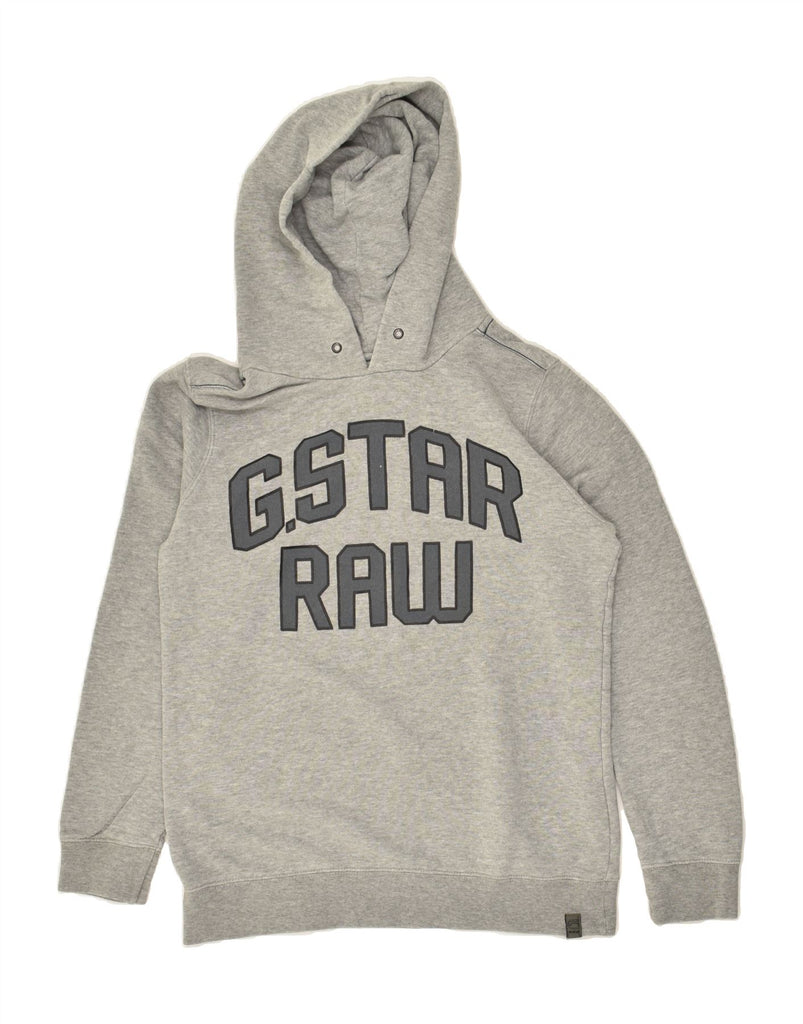 G-STAR Boys Graphic Hoodie Jumper 11-12 Years Large Grey Cotton | Vintage G-Star | Thrift | Second-Hand G-Star | Used Clothing | Messina Hembry 