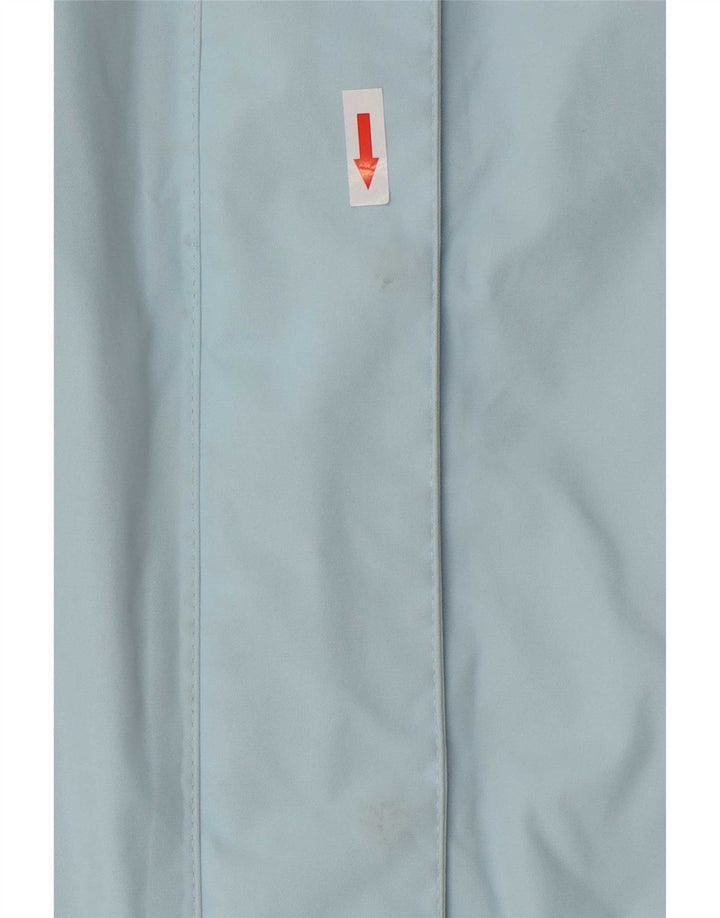 Jack Wolfskin Womens Hooded Rain Jacket UK 10 Small Blue Colourblock