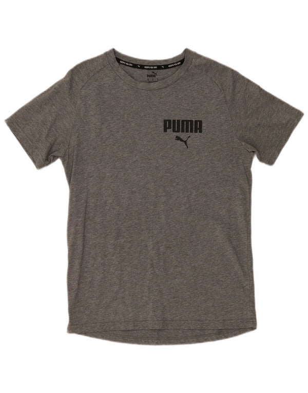 Puma Mens Graphic T-Shirt Top Medium Grey Flecked