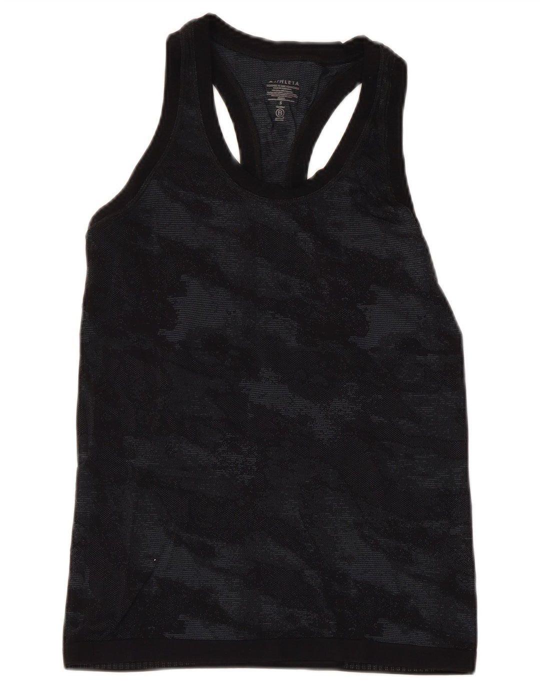 ATHLETA Womens Vest Top UK 8 Small Black Camouflage Nylon
