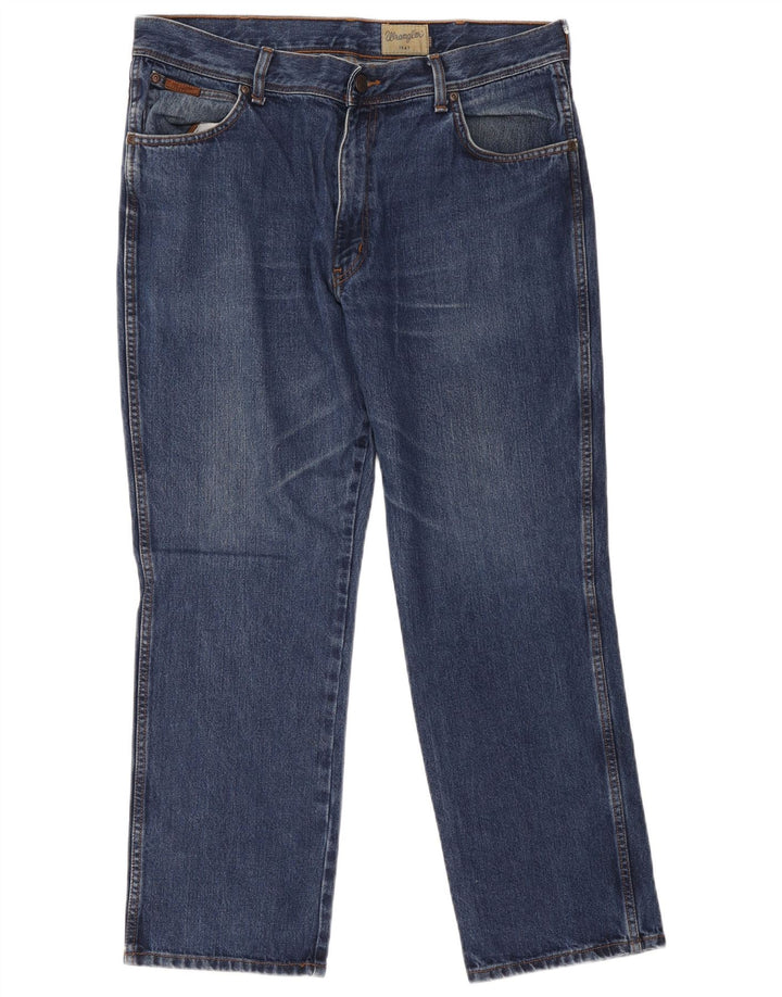 Wrangler Mens Texas Straight Jeans W38 L30 Blue Cotton