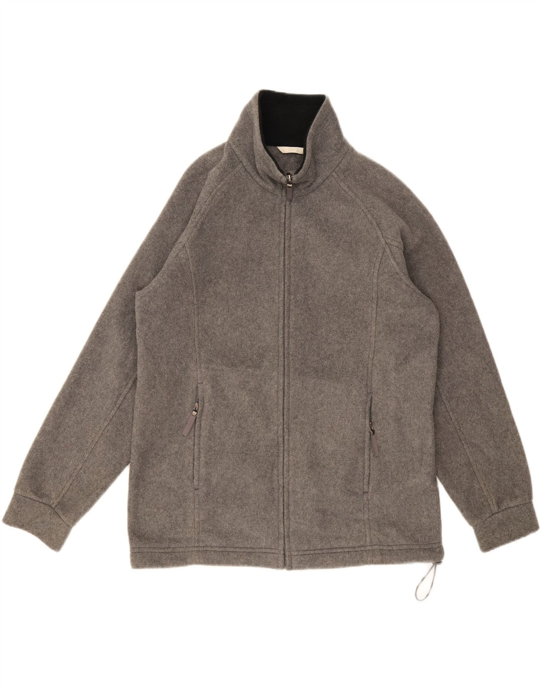Marks & Spencer Womens Oversized Fleece Jacket UK 10 Small  Grey Polyester