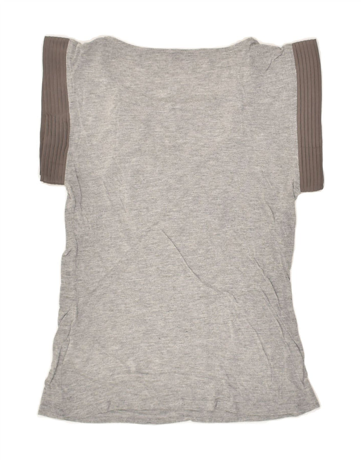TED BAKER Womens Blouse Top Size 1 XS Grey Polyester | Vintage Ted Baker | Thrift | Second-Hand Ted Baker | Used Clothing | Messina Hembry 