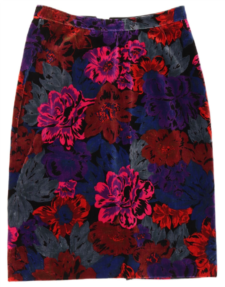 Vintage Womens Pencil Skirt W28 Medium  Multicoloured Floral