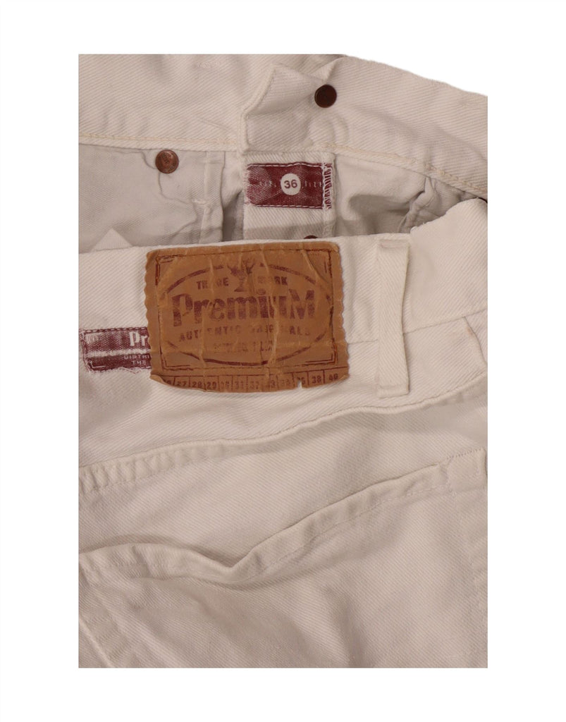 VINTAGE Mens Straight Jeans W36 L30 Off White Vintage Vintage and Second-Hand Vintage from Messina Hembry 