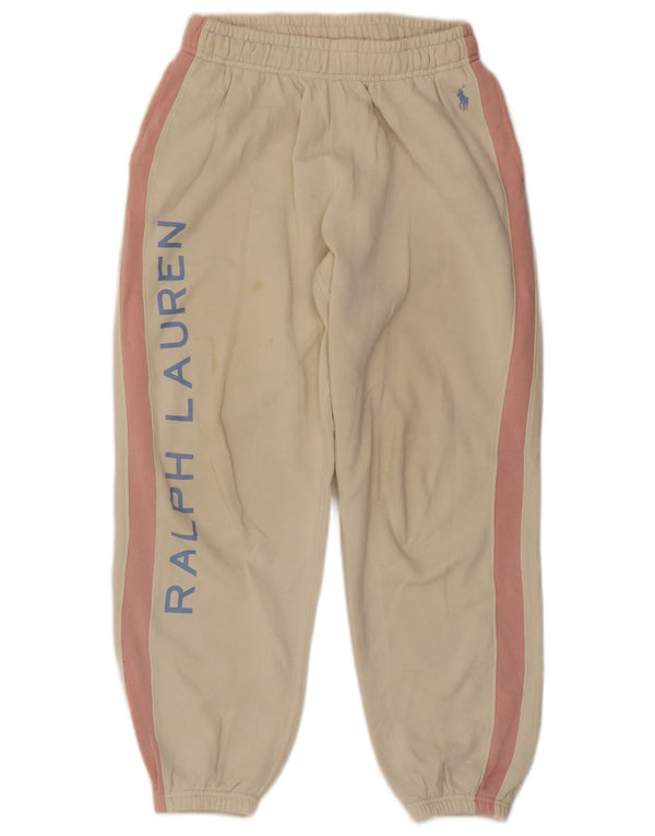 Polo Ralph Lauren Womens Tracksuit Trousers Joggers UK 8 Small Beige
