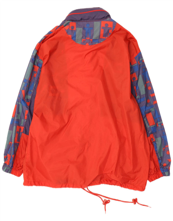 Vintage Mens Hooded Rain Jacket UK 40 Large Multicoloured Geometric