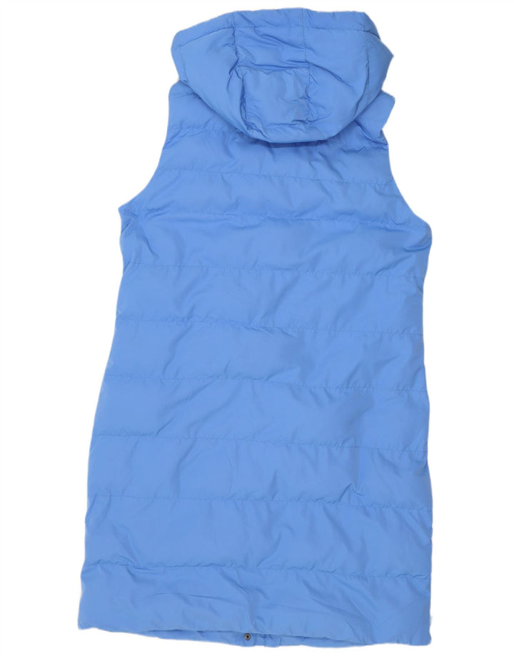 Strandfein Womens Hooded Sleeveless Padded Jacket EU 38 Medium Blue