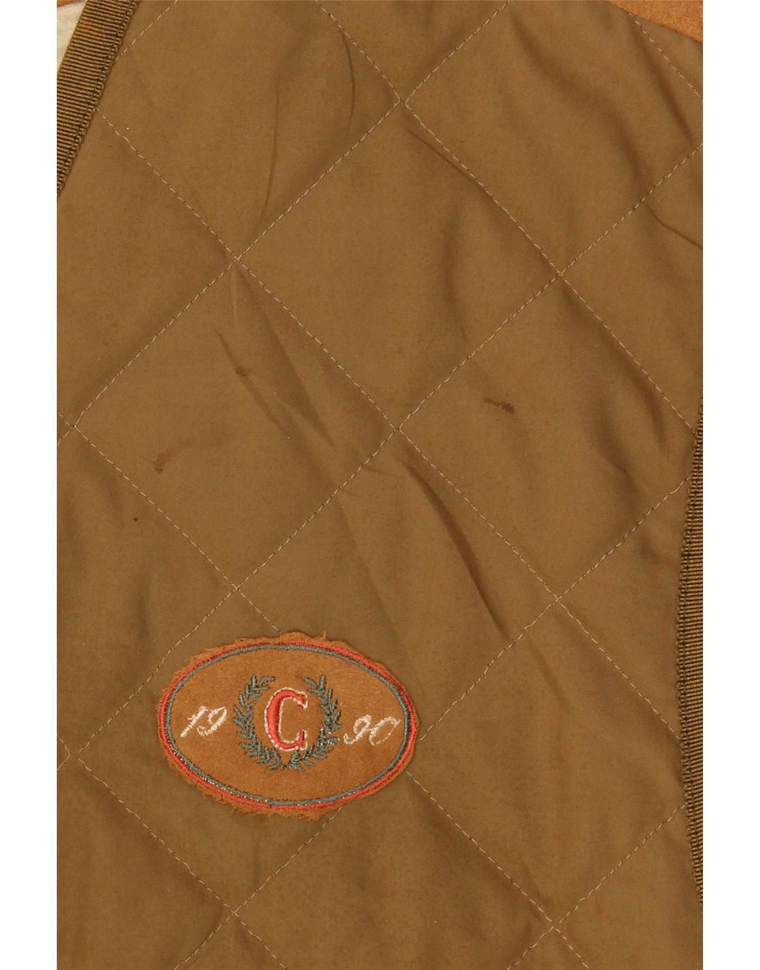 Casucci Mens Quilted Gilet UK 36 Small Khaki Polyester