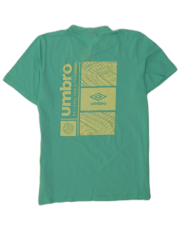 Umbro Mens Graphic T-Shirt Top Medium Green Cotton