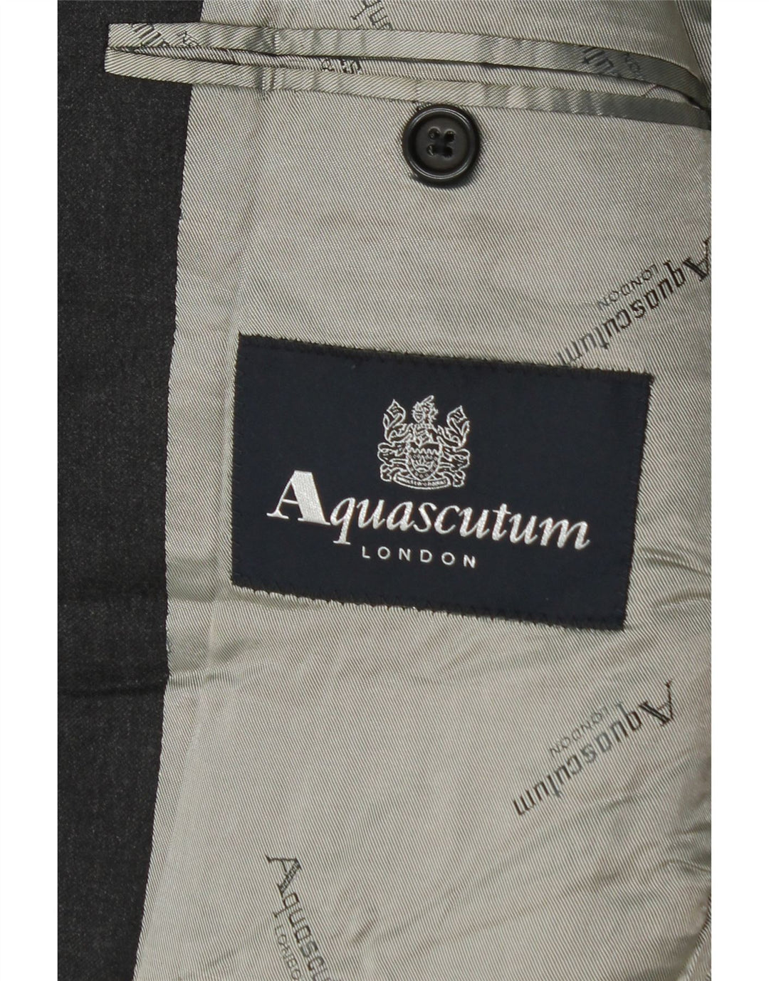 Aquascutum Mens 2 Button Blazer Jacket UK 36 Small Grey Wool