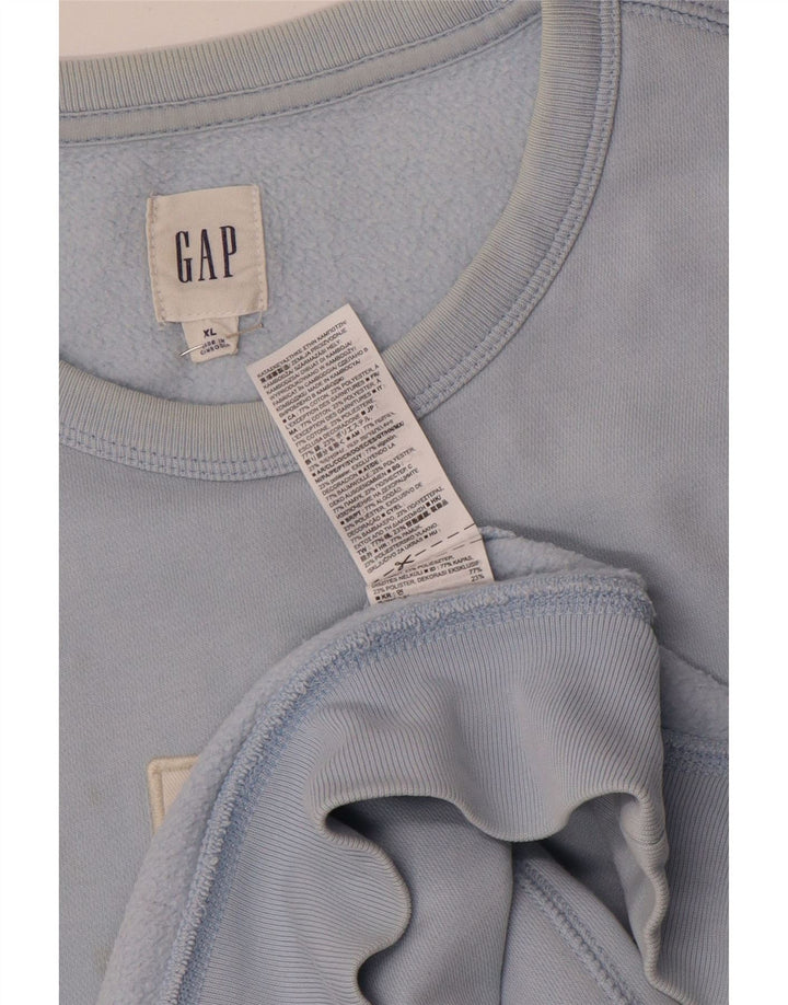 Gap Mens Graphic Sweatshirt Jumper XL Blue Cotton