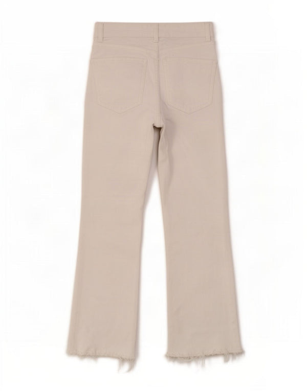 Zara Womens Crop Straight Jeans EU 36 XS W26 L24 White