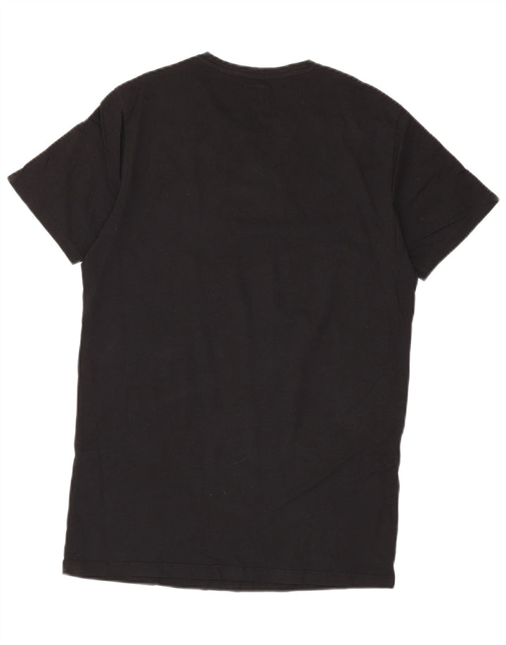 Diesel Mens T-Shirt Top Medium Black Cotton