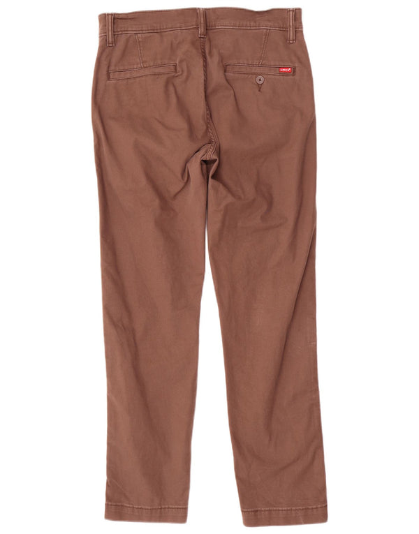 Levi's Mens Standard Fit Slim Chino Trousers W29 L29 Brown Cotton