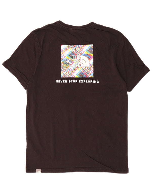 THE NORTH FACE Mens Graphic T-Shirt Top Medium Black Cotton