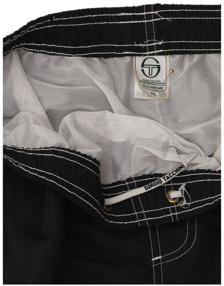 Sergio Tacchini Mens Swimming Shorts 2XL  Black Polyester