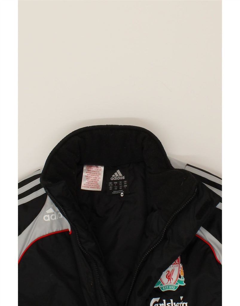 ADIDAS Boys Graphic Windbreaker Jacket 13-14 Years Black Colourblock Vintage Adidas and Second-Hand Adidas from Messina Hembry 