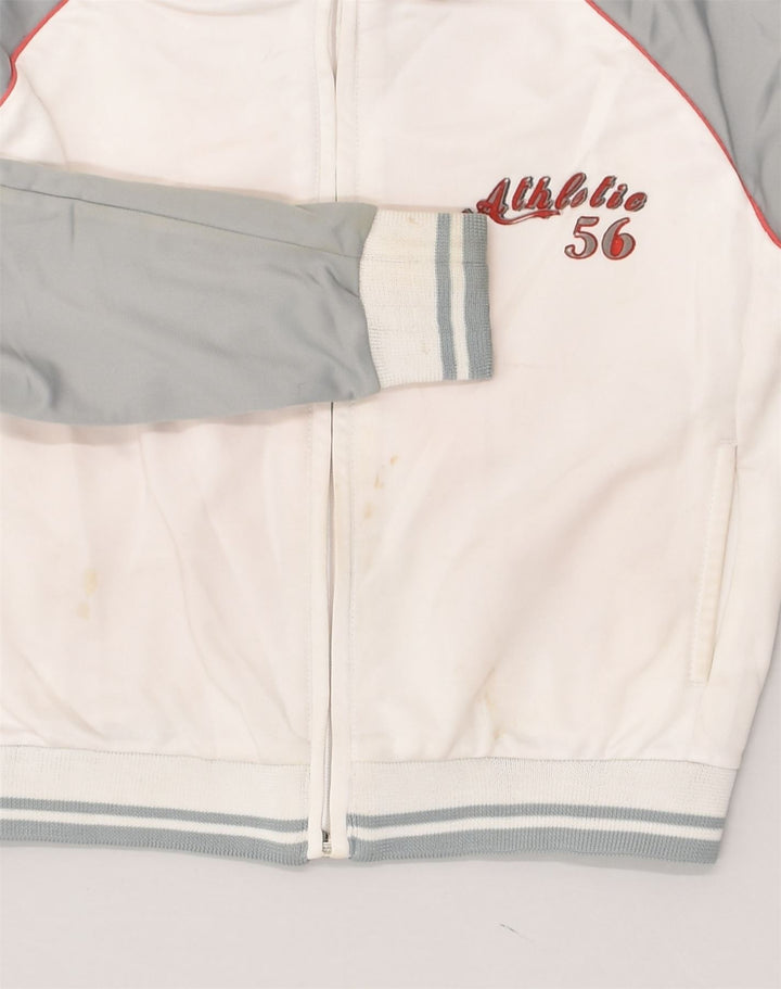 CHAMPION Boys Tracksuit Top Jacket 7-8 Years White Colourblock Polyester | Vintage Champion | Thrift | Second-Hand Champion | Used Clothing | Messina Hembry 