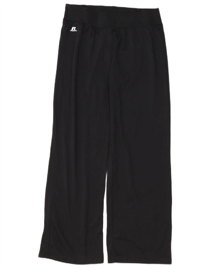 RUSSELL ATHLETIC Mens Dri-Power Tracksuit Trousers Large  Black Polyester