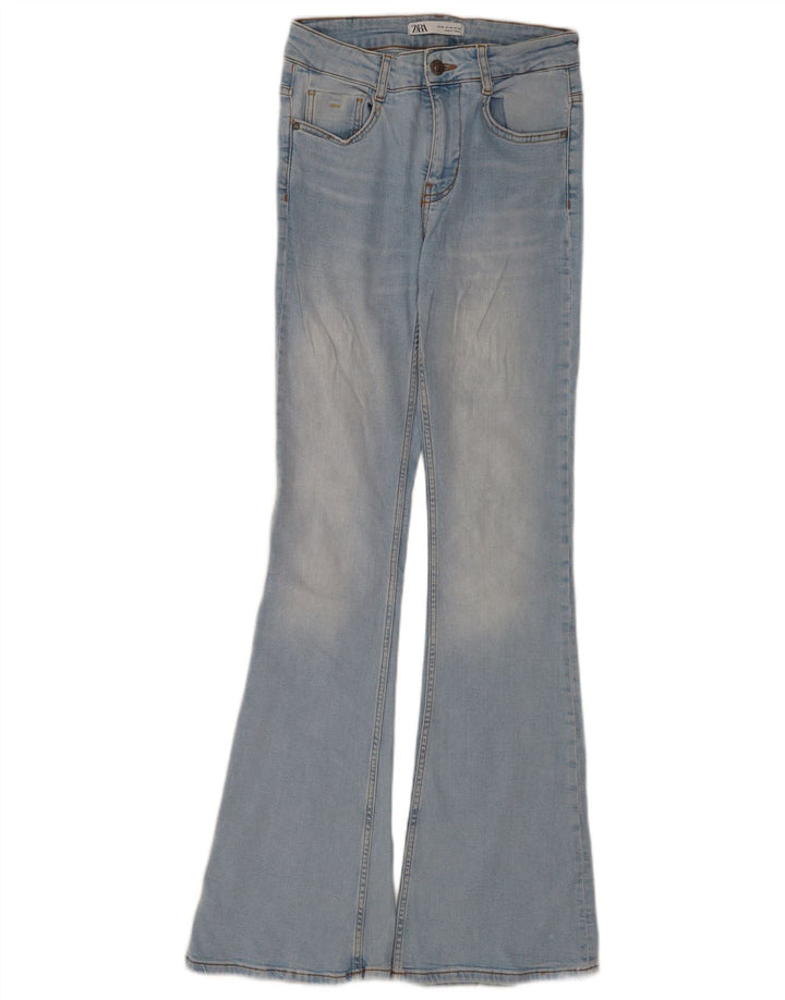 Zara Womens Flared Jeans EU 36 XS W26 L33 Blue