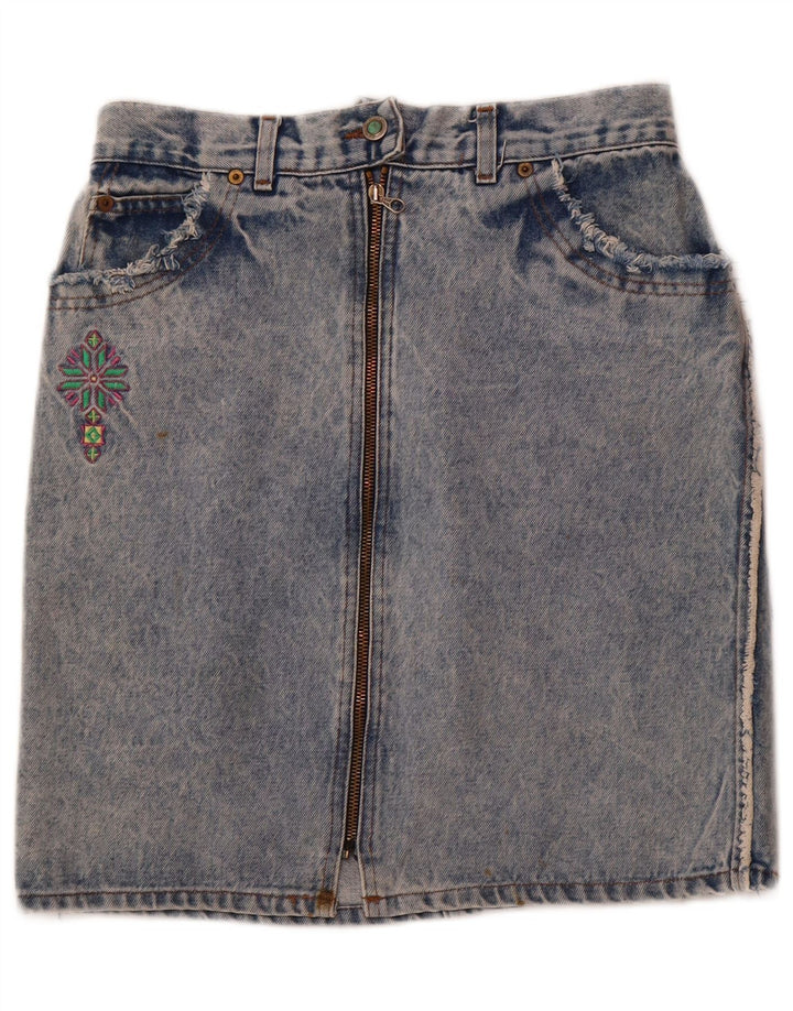 Casucci Womens Denim Skirt IT 46 Large W30  Blue Cotton