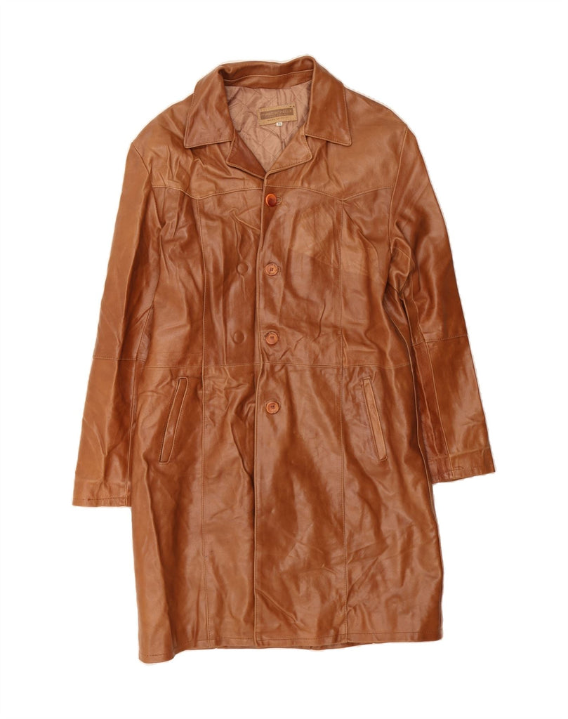 MASTERPELLE Womens Leather Coat UK 18 XL Brown Leather Vintage Masterpelle and Second-Hand Masterpelle from Messina Hembry 