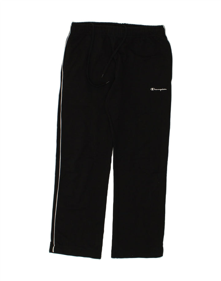 CHAMPION Mens Tracksuit Trousers Small Black Cotton | Vintage Champion | Thrift | Second-Hand Champion | Used Clothing | Messina Hembry 
