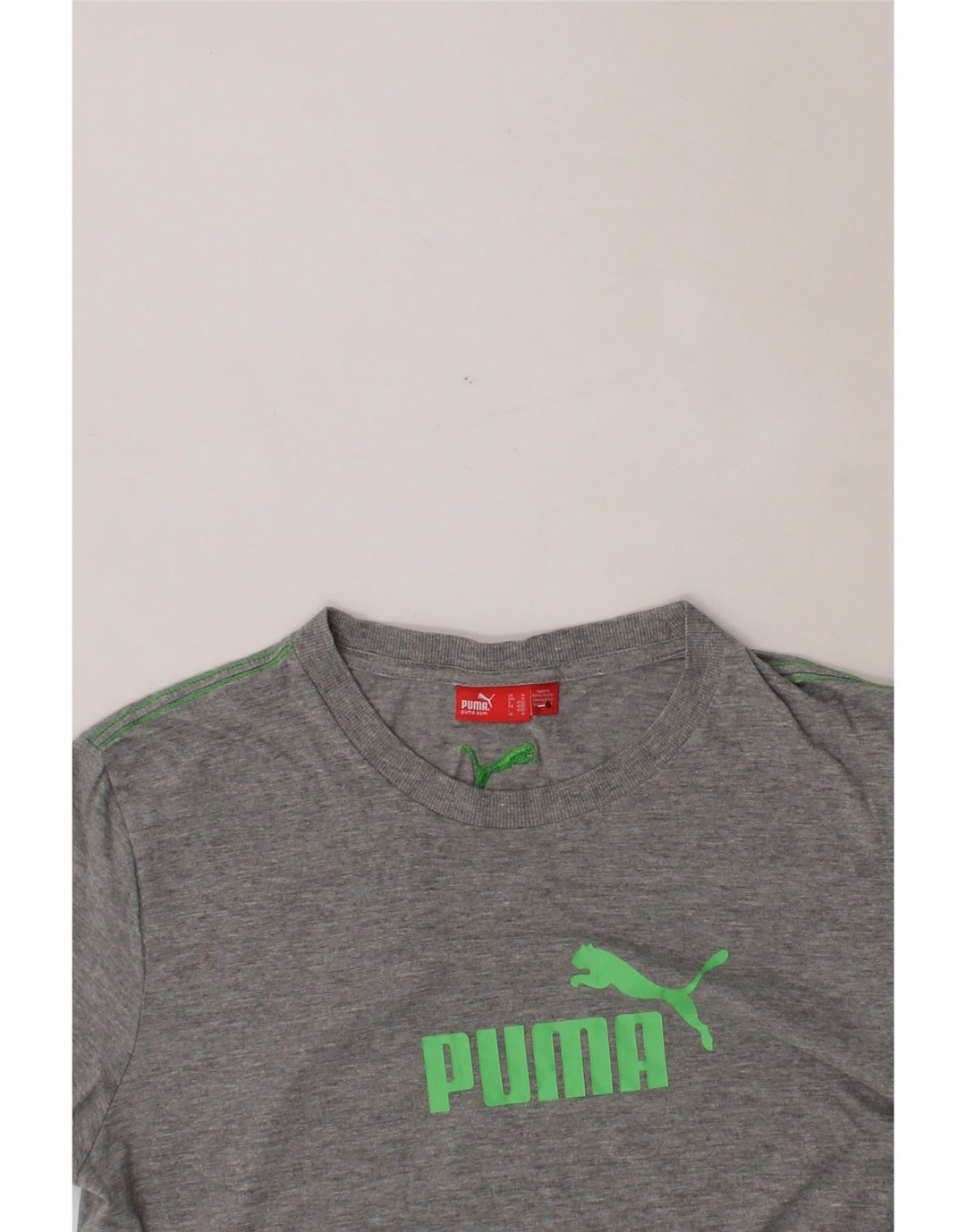 PUMA Mens Graphic T-Shirt Top Medium Grey Cotton Vintage Puma and Second-Hand Puma from Messina Hembry 