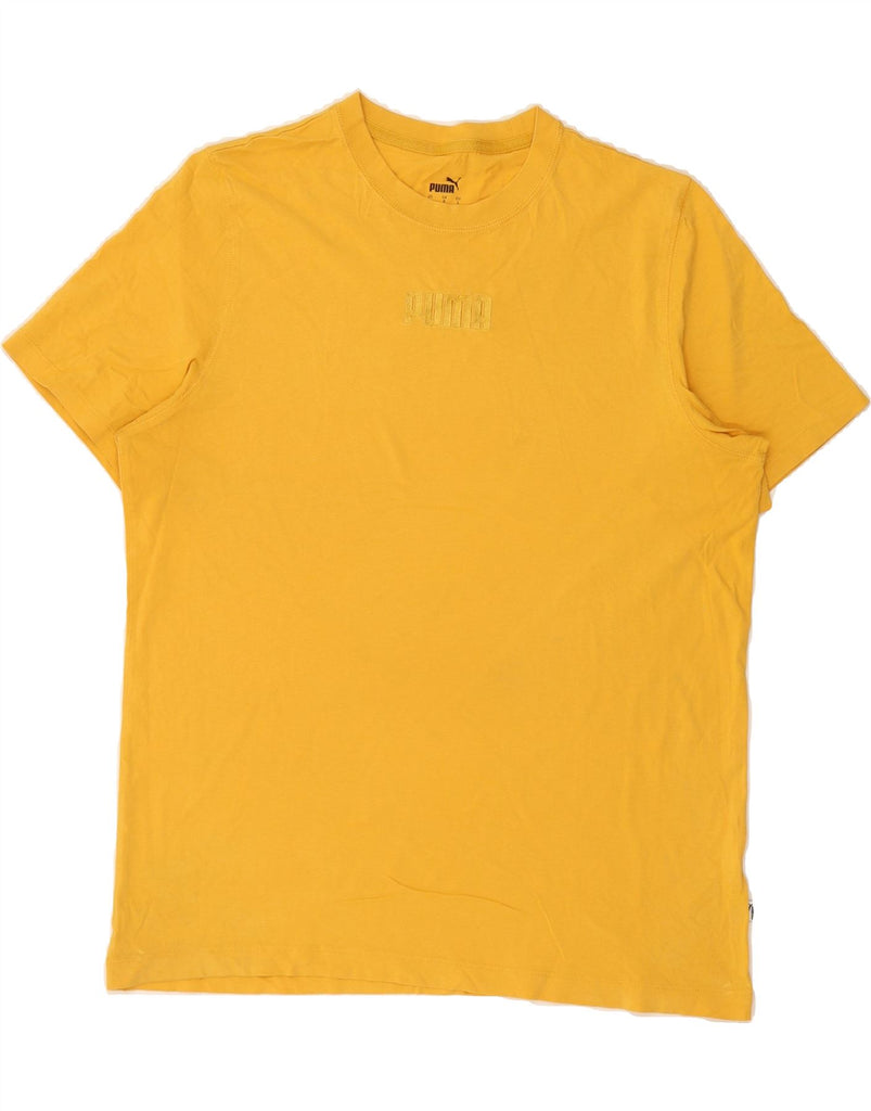 PUMA Mens T-Shirt Top Large Yellow Cotton Vintage Puma and Second-Hand Puma from Messina Hembry 