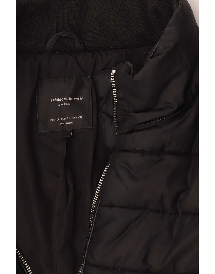 Zara Womens Trafaluc Padded Jacket UK 10 Small Black
