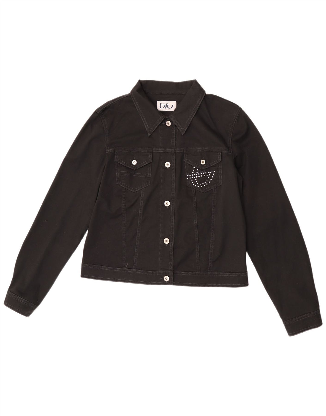 Byblos Womens Bomber Jacket IT 50 XL Black Cotton