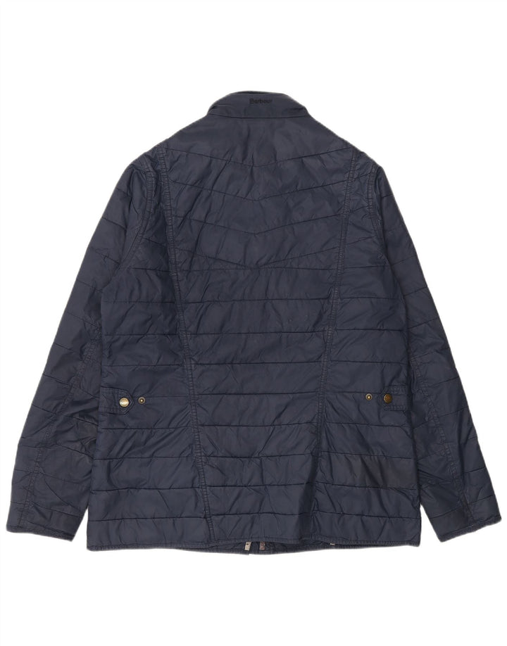 Barbour Womens Padded Jacket UK 16 Large Navy Blue Colourblock Polyamide