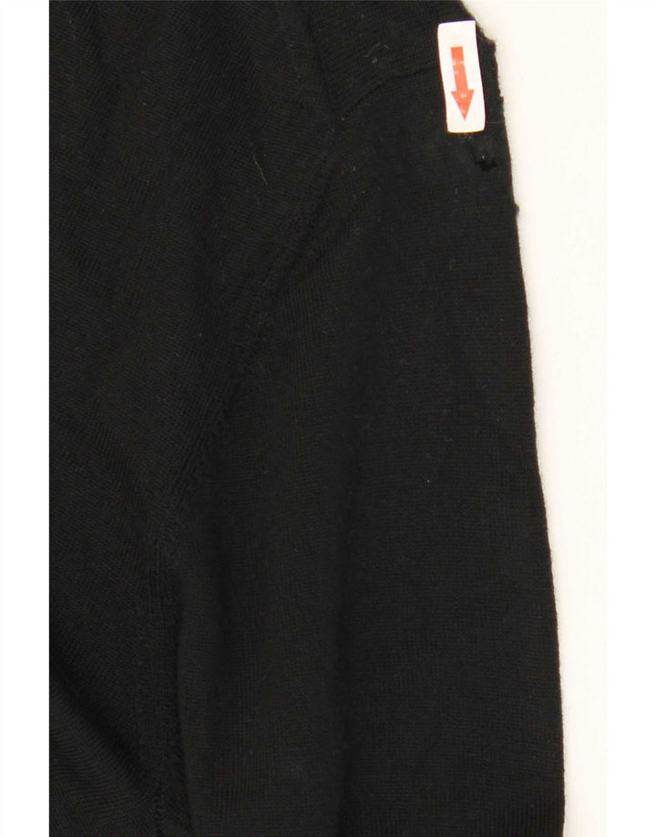 Marks & Spencer Mens Roll Neck Jumper Sweater Medium Black Merino Wool