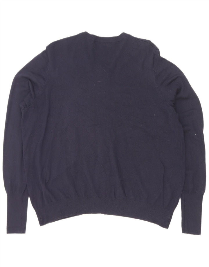 Marks & Spencer Womens Cardigan Sweater UK 16 Large Navy Blue