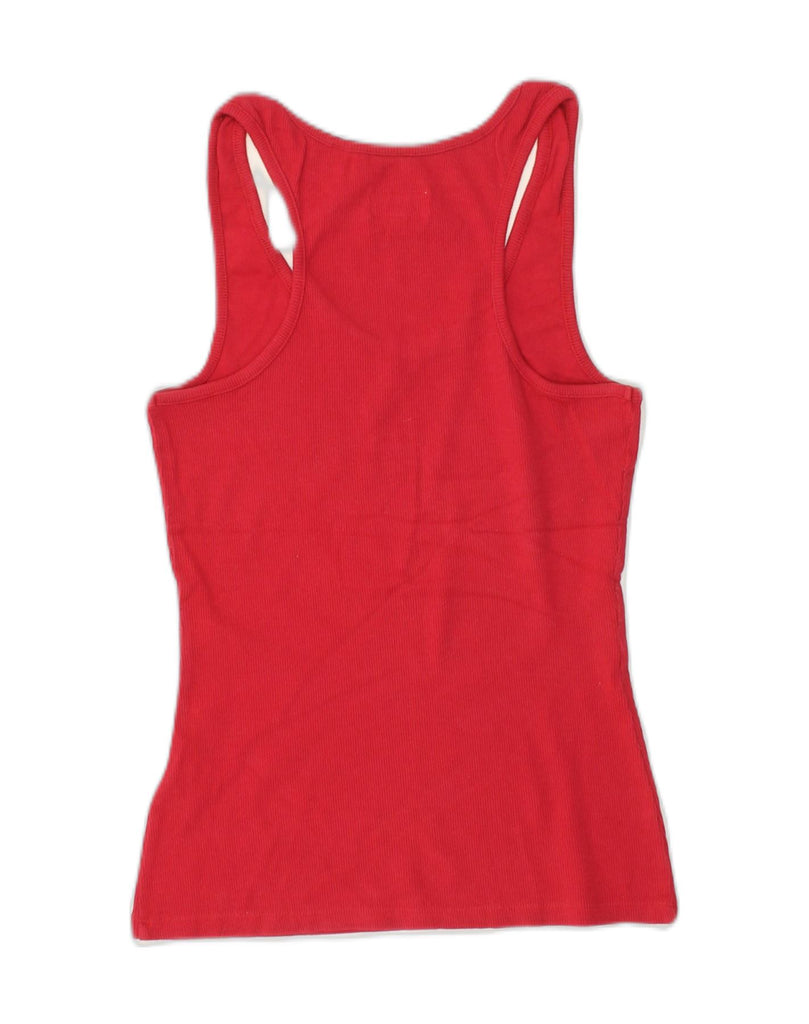 JACK WILLS Womens Vest Top UK 12 Medium Red Cotton | Vintage Jack Wills | Thrift | Second-Hand Jack Wills | Used Clothing | Messina Hembry 