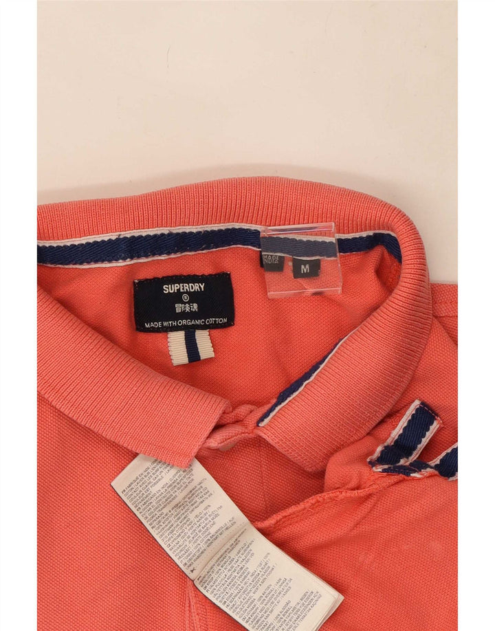 Superdry Mens Polo Shirt Medium Pink Cotton