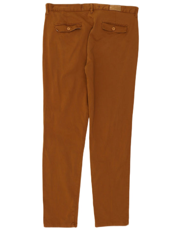 Zara Mens Slim Chino Trousers EU 44 Large W34 L30 Brown