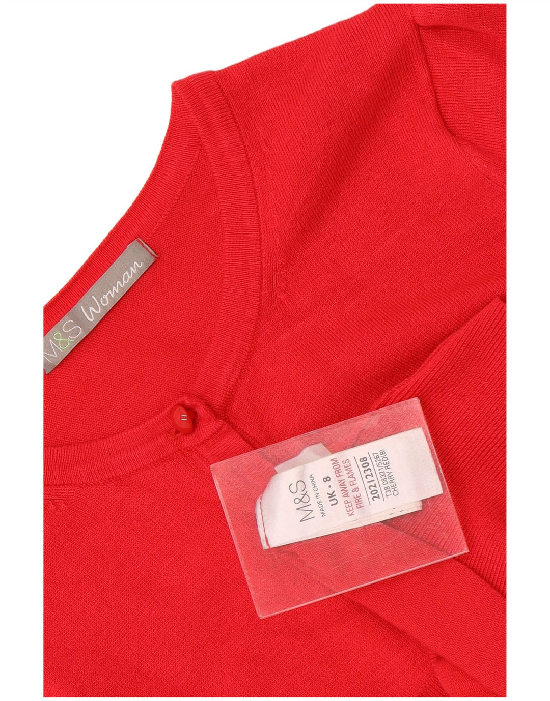 Marks & Spencer Womens Cardigan Sweater UK 8 Small Red Viscose