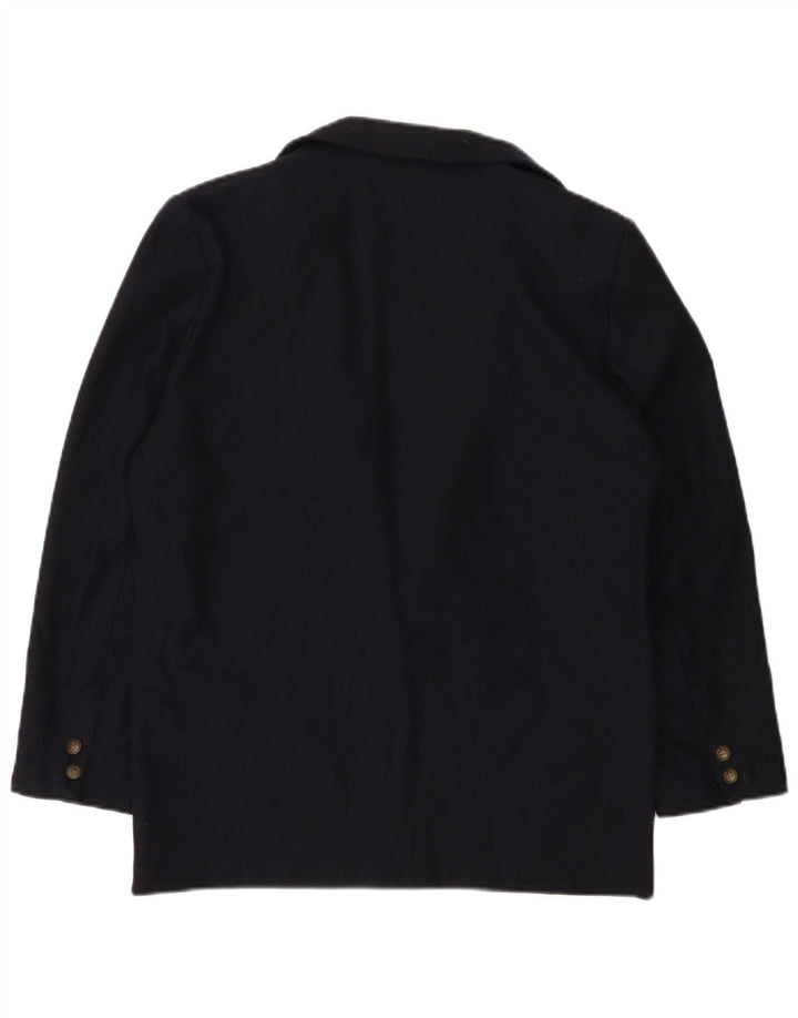 Marina Yachting Womens 1 Button Blazer Jacket IT 42 Medium Navy Blue Wool