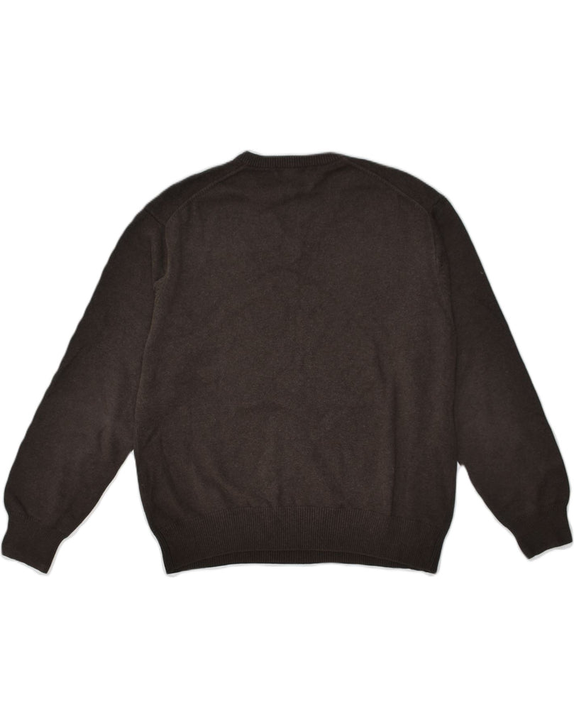 GANT Mens V-Neck Jumper Sweater Large Brown Cotton | Vintage Gant | Thrift | Second-Hand Gant | Used Clothing | Messina Hembry 