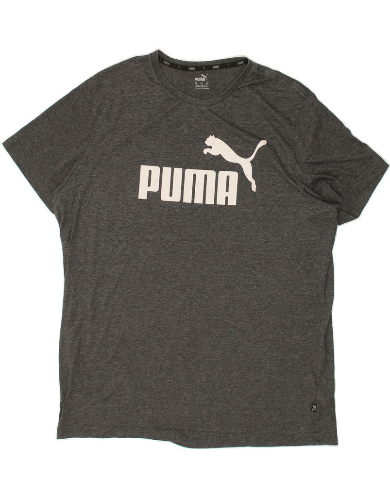 PUMA Mens Graphic T-Shirt Top 2XL Grey Cotton | Vintage Puma | Thrift | Second-Hand Puma | Used Clothing | Messina Hembry 