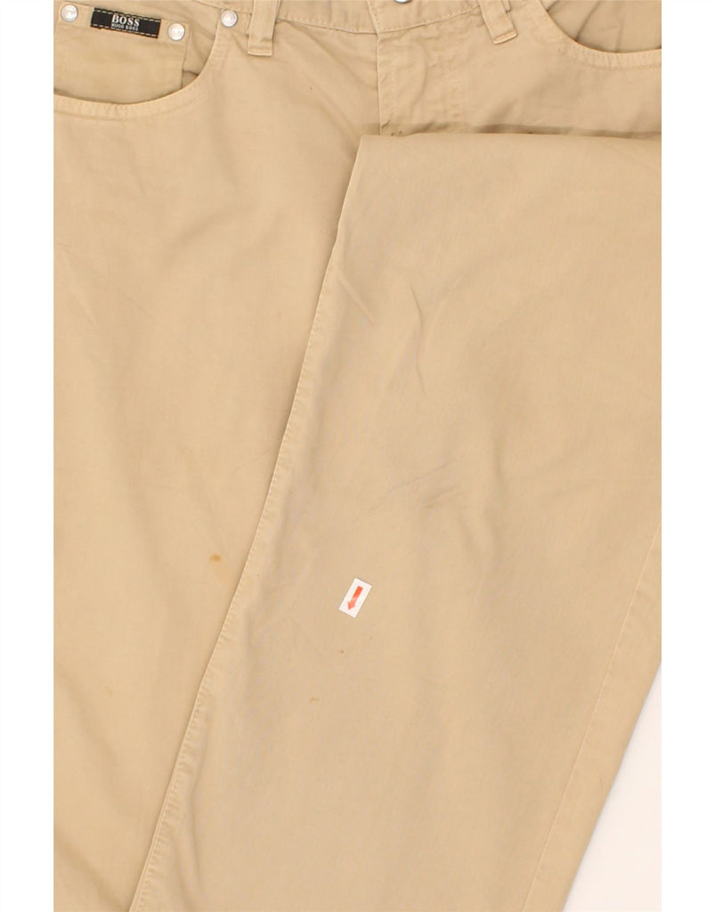 HUGO BOSS Mens Arkansas Straight Casual Trousers W33 L32 Grey Cotton | Vintage Hugo Boss | Thrift | Second-Hand Hugo Boss | Used Clothing | Messina Hembry 